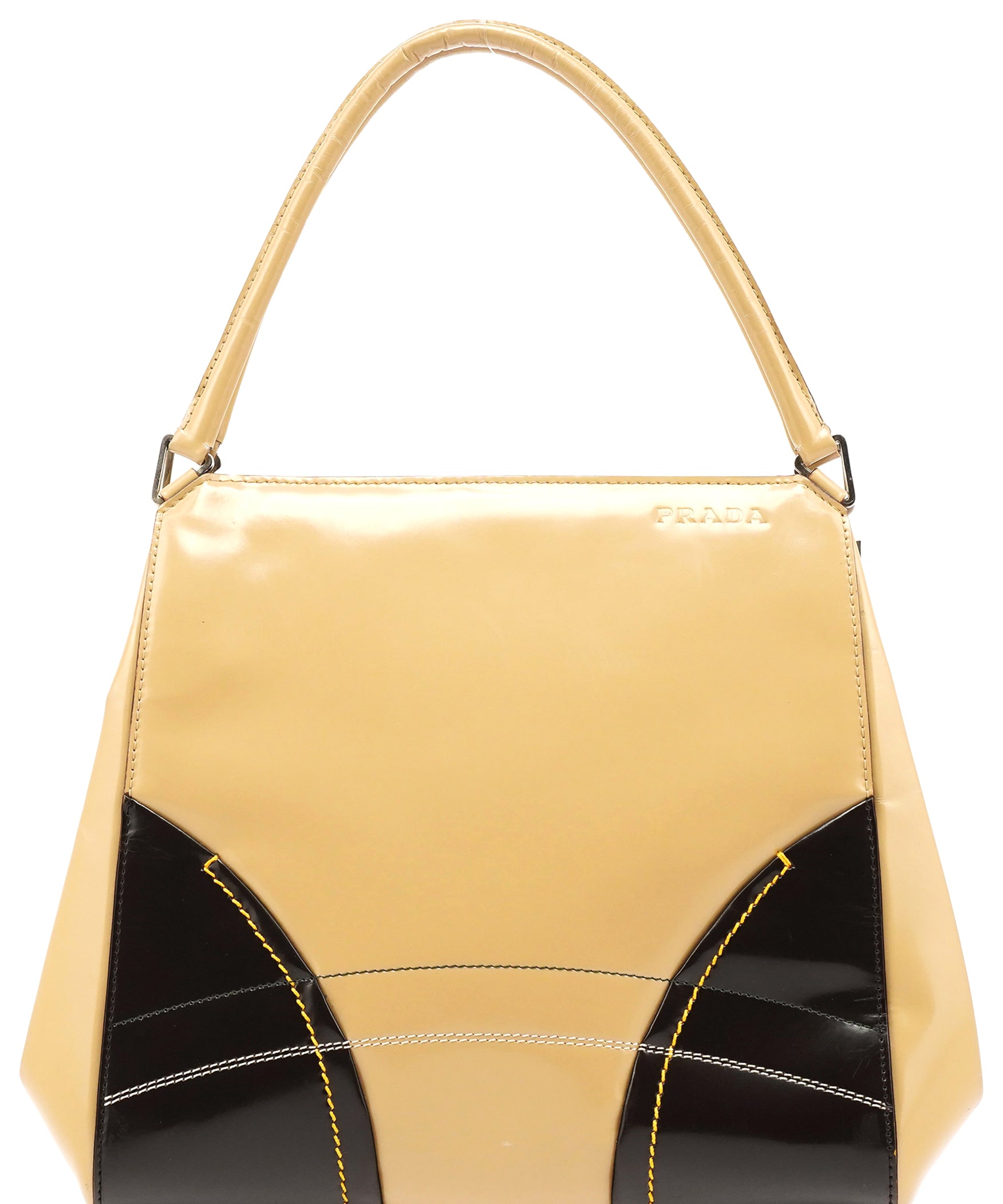 Prada B11108 Beige Brown Spazzolato Leather Tote Bag
