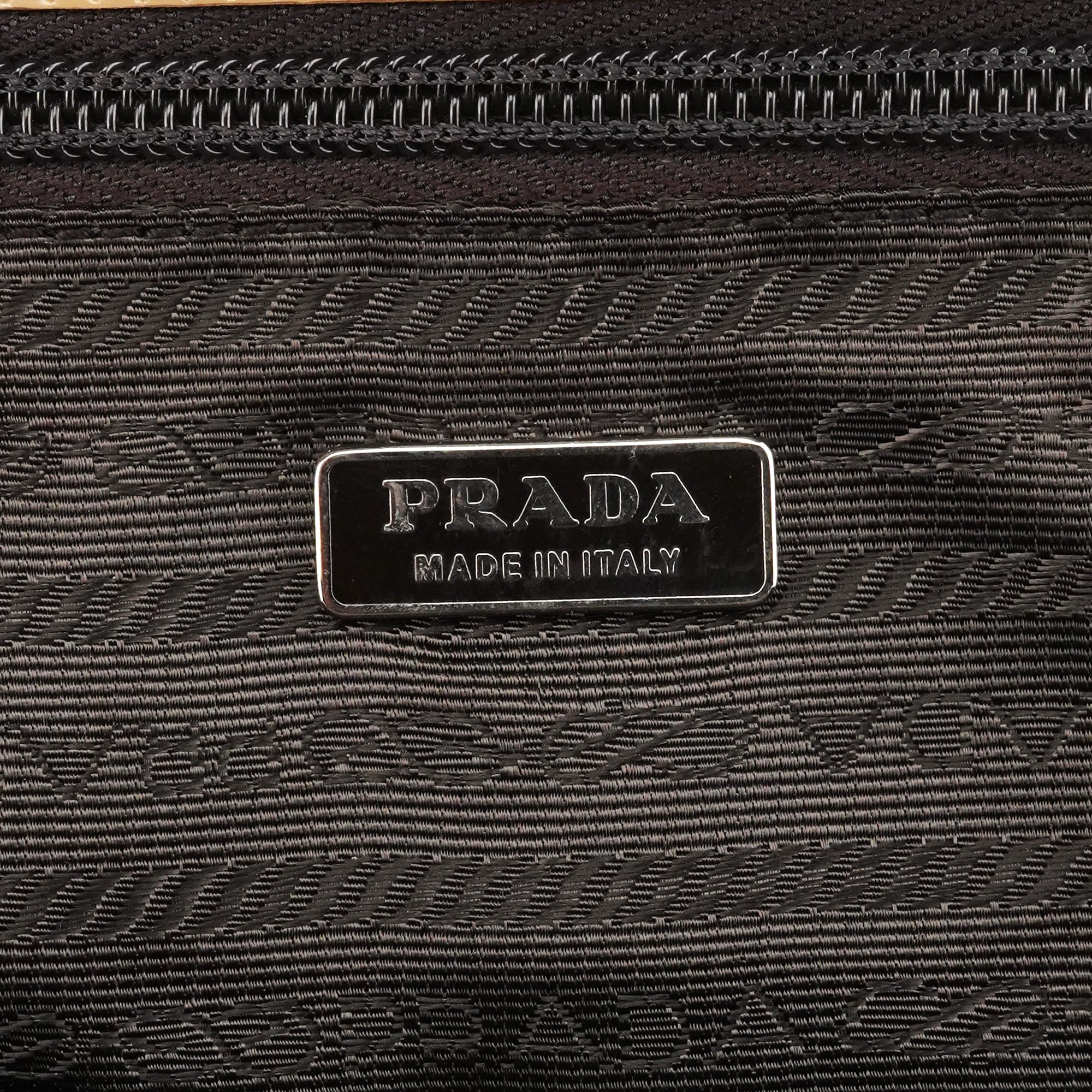 Prada B11108 Beige Brown Spazzolato Leather Tote Bag