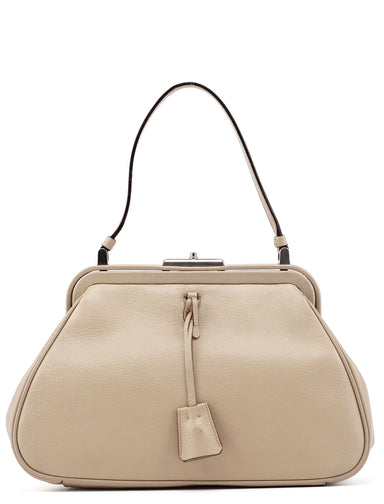 Prada B11231 Beige Madras Cerniera Top Handle Bag