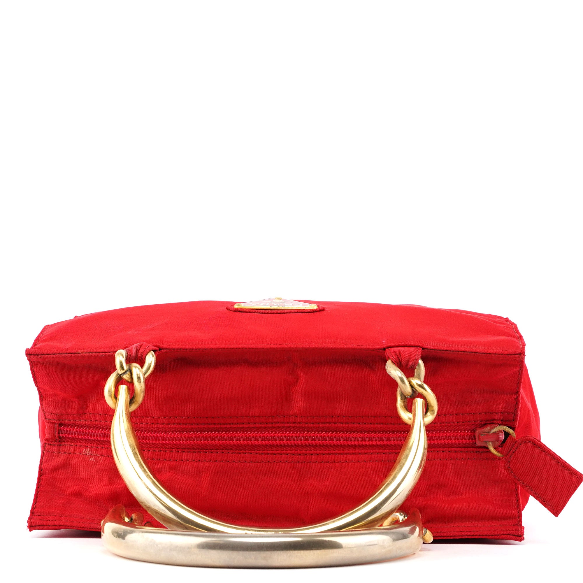 Prada B2513 Sac cabas Tessuto Metallo rouge