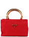 Prada B2513 Red Tessuto Metallo Tote Bag