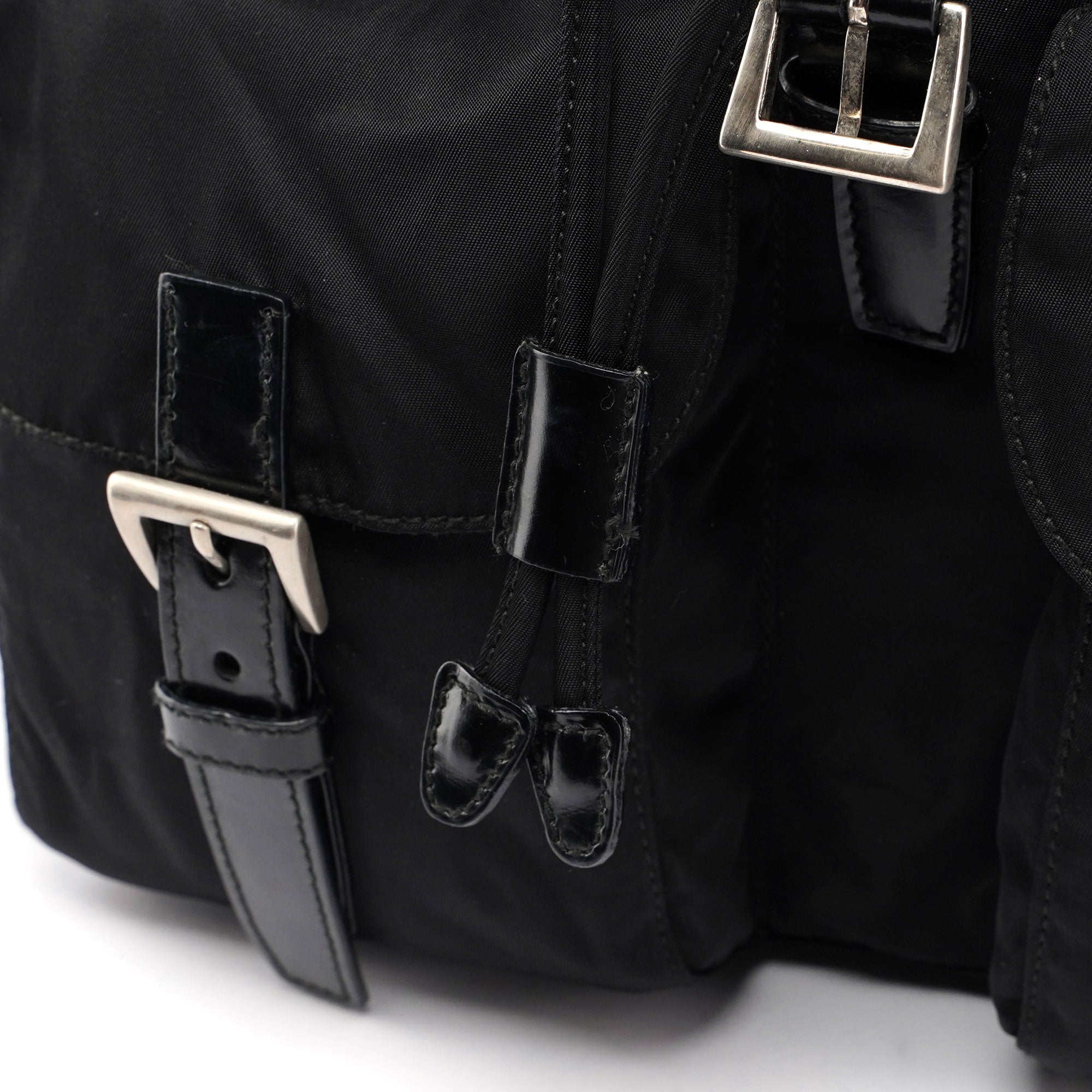 Prada B2811 Rucksack aus schwarzem Nylon