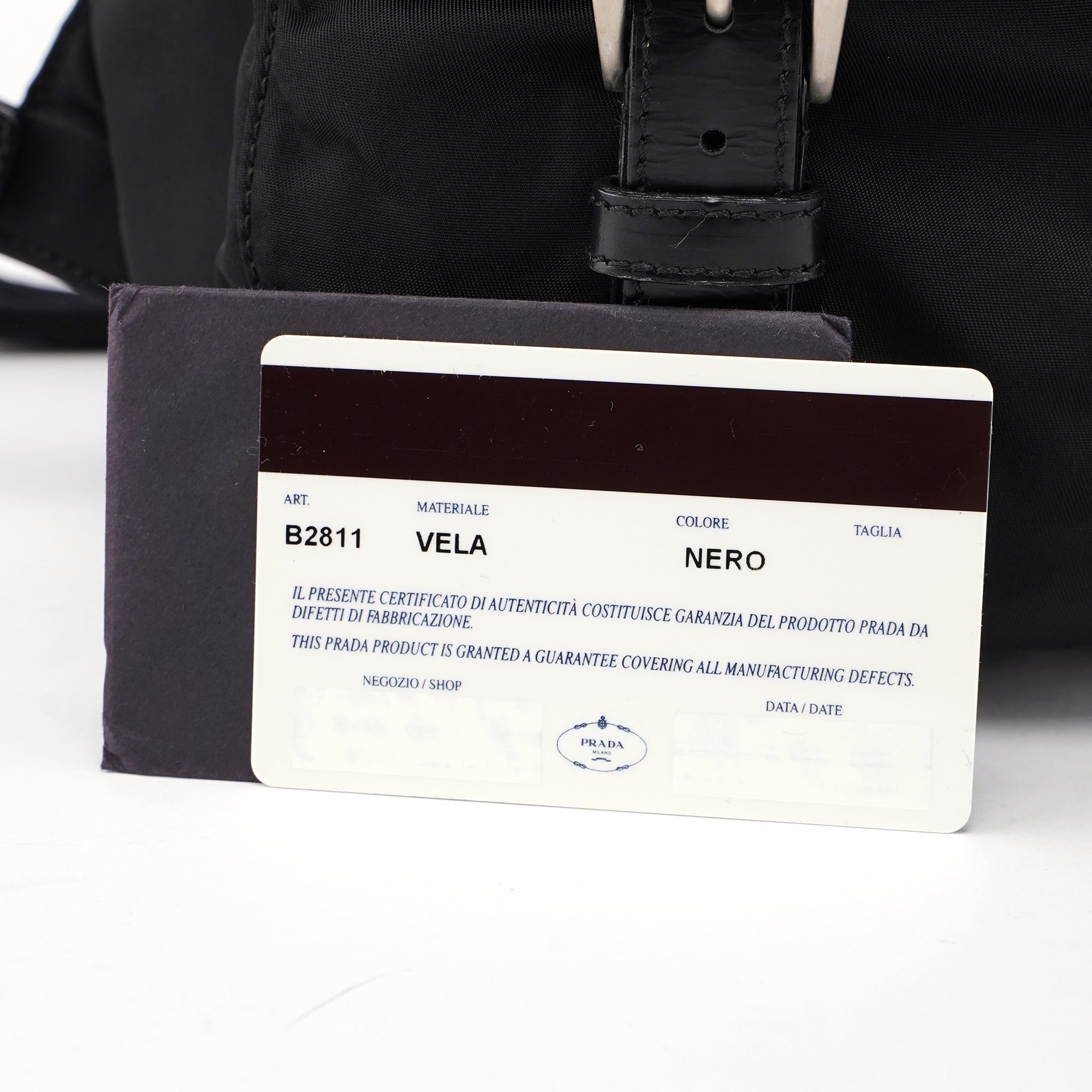 Prada B2811 Black Backpack