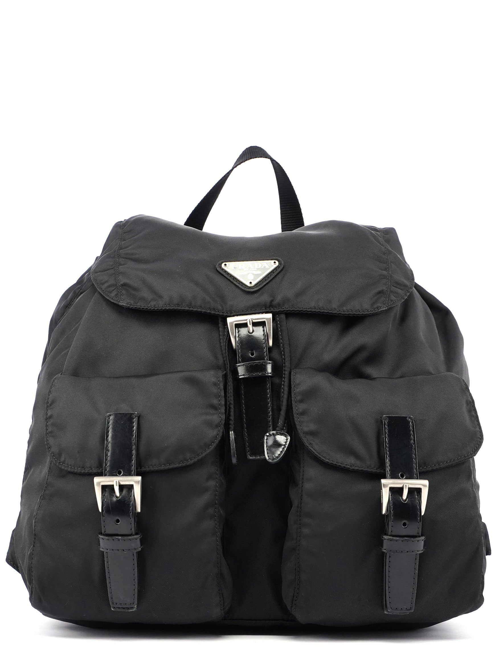 Prada B2811 Black Nylon Backpack