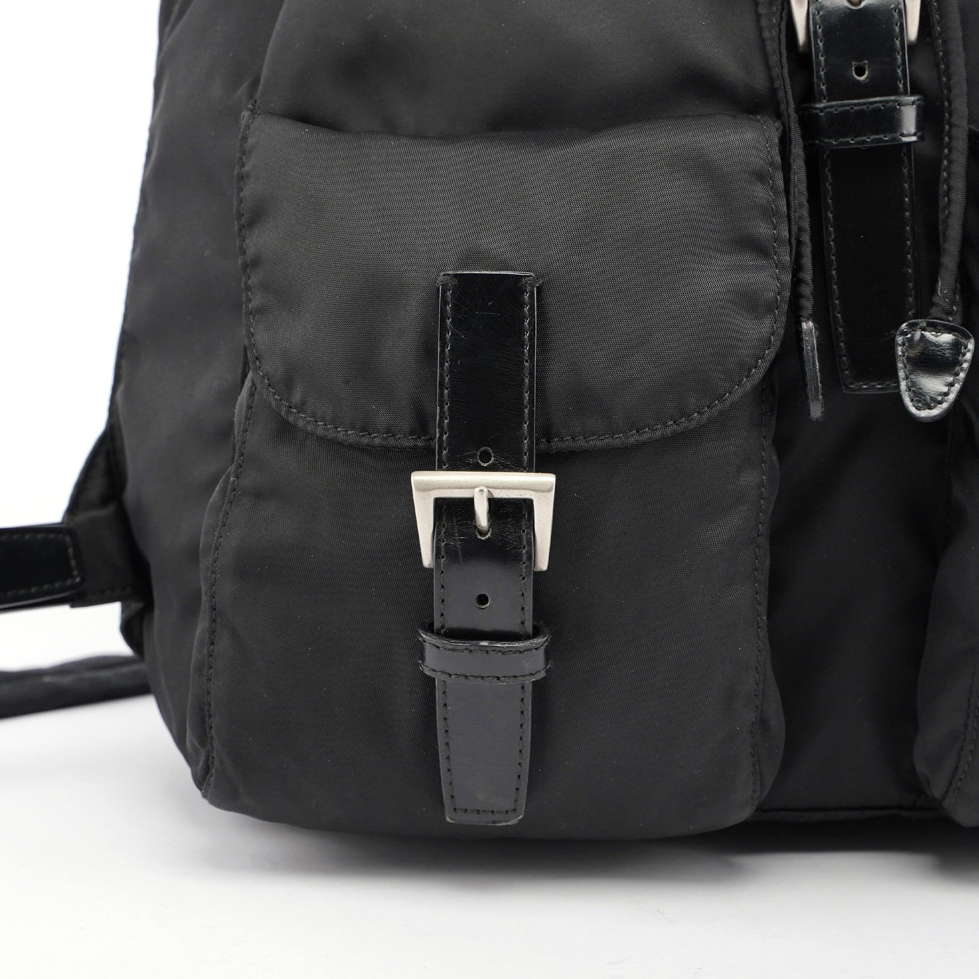 Prada B2811 Black Nylon Backpack