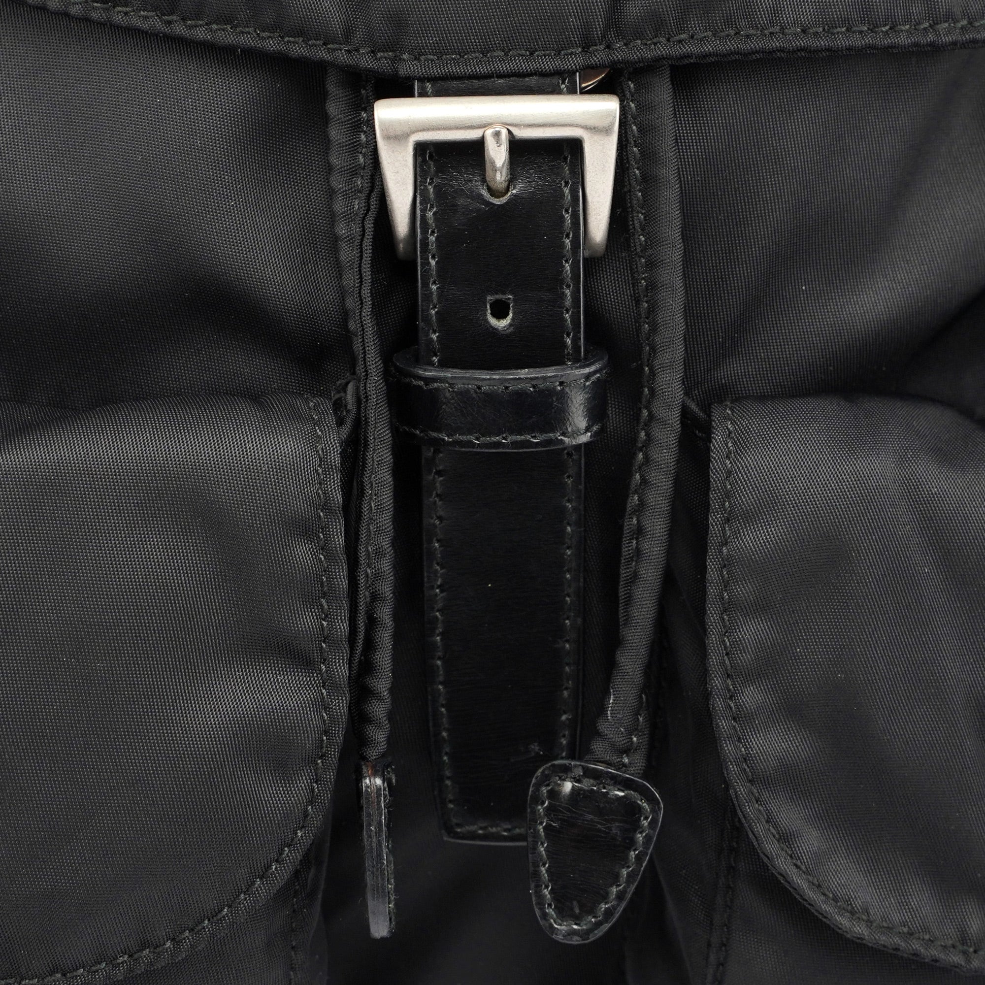 Prada B2811 Black Nylon Backpack