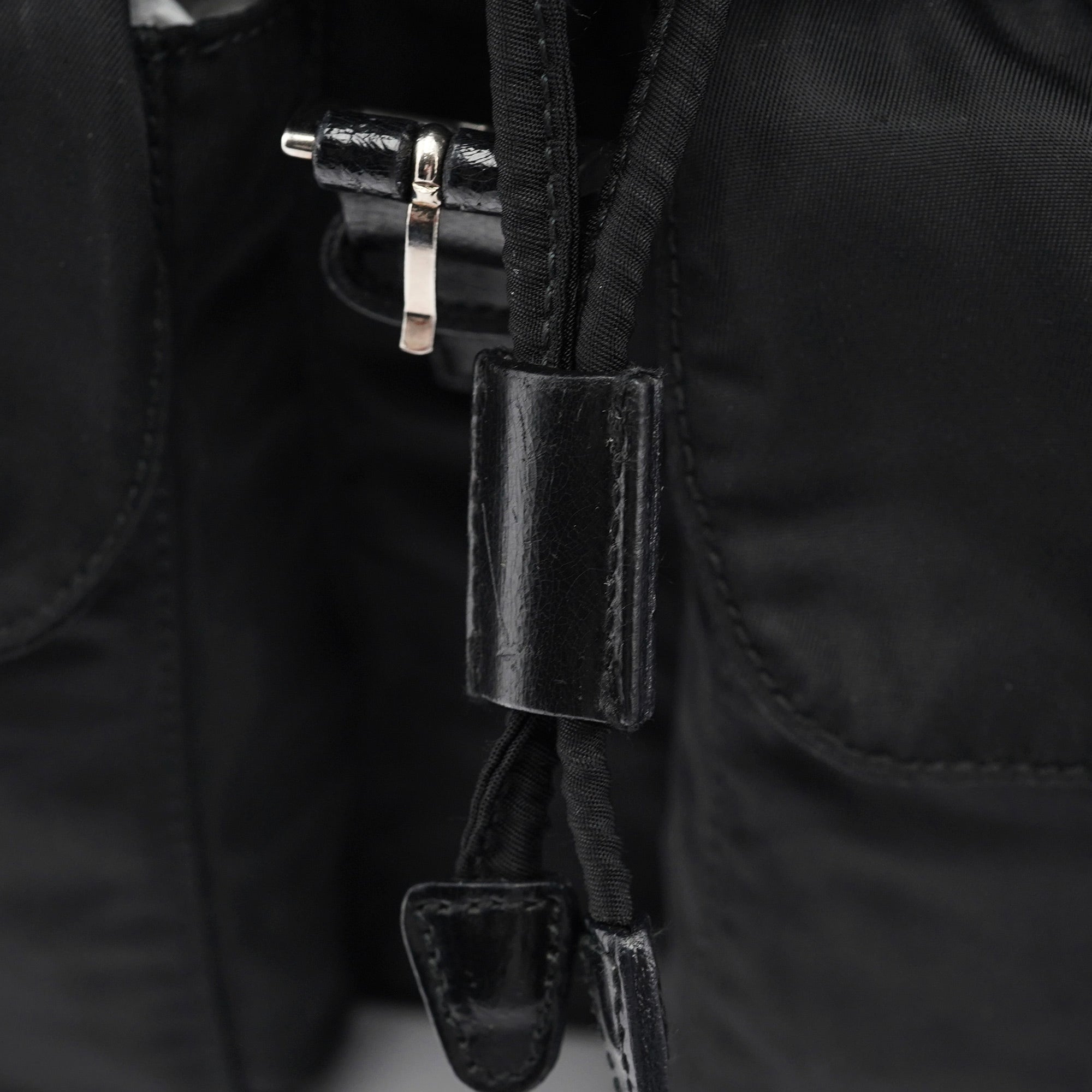Prada B2811 Black Tessuto Vela Backpack