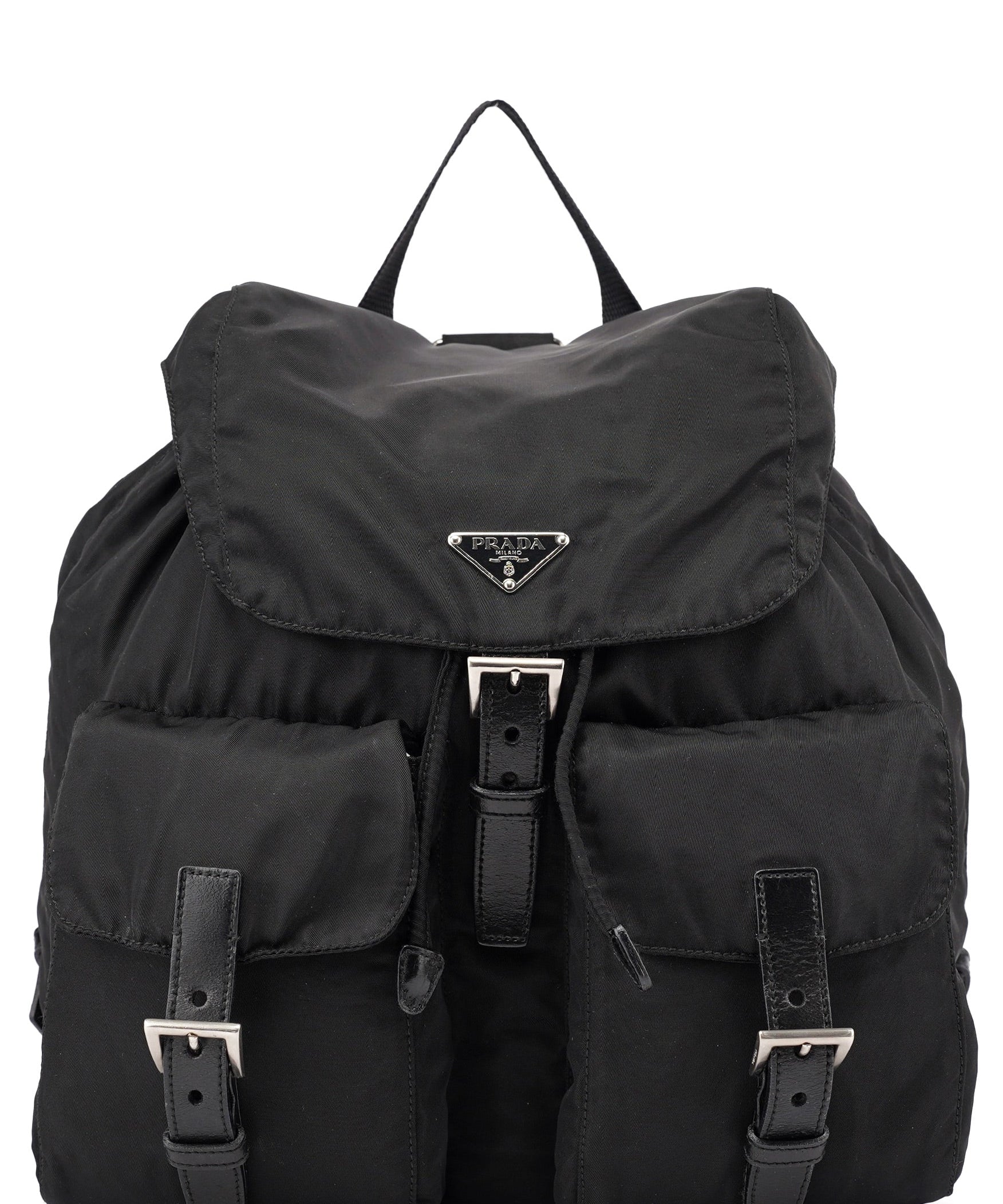 Prada B2811 Black Tessuto Vela Backpack