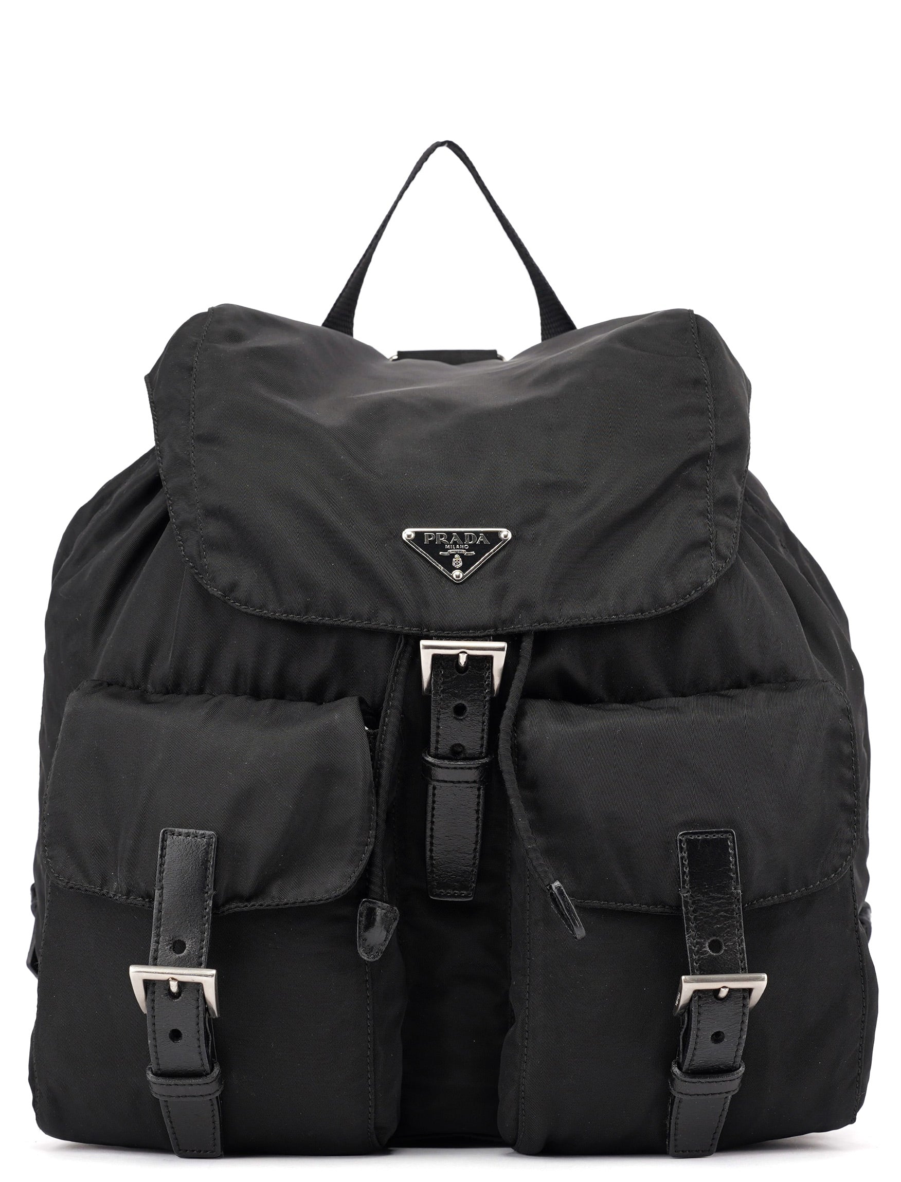 Prada B2811 Black Tessuto Vela Backpack