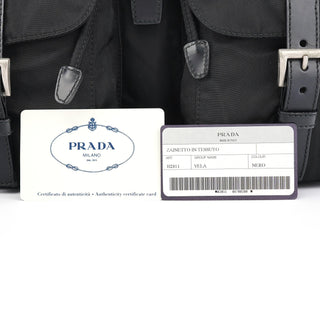 Prada B2811 Black Tessuto Vela Backpack