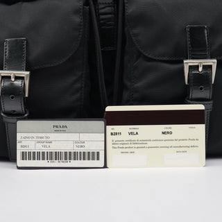 Prada B2811 Black Tessuto Vela Backpack