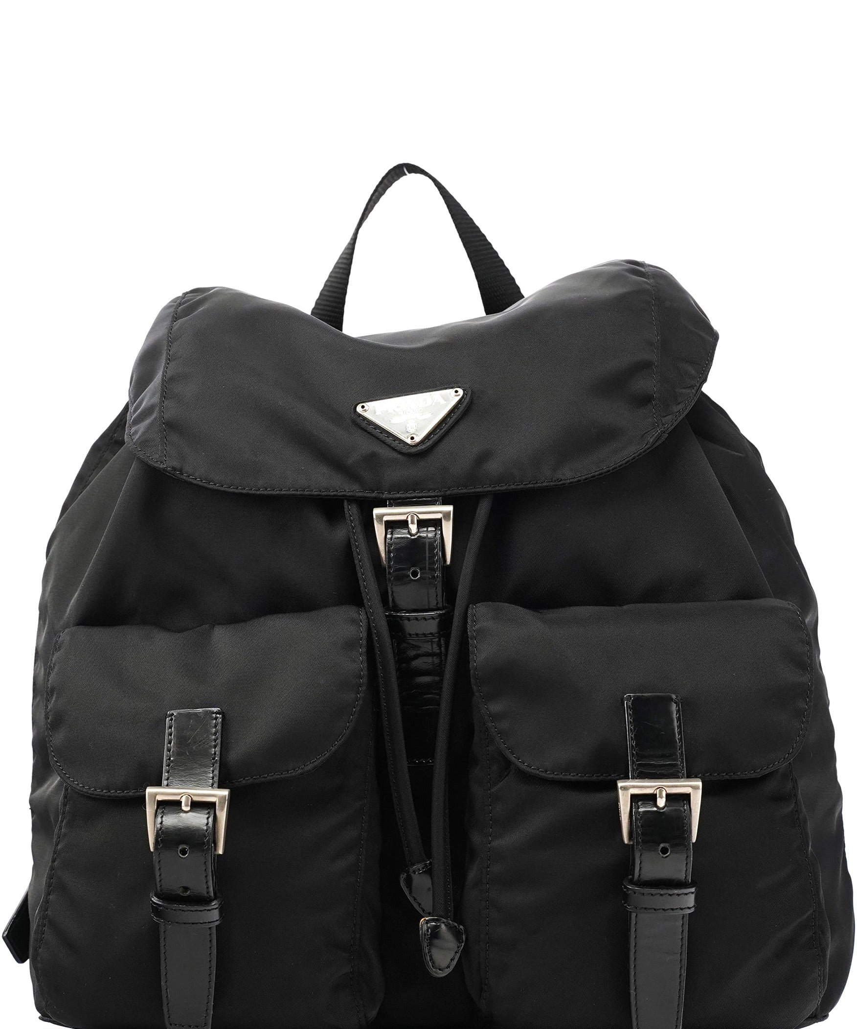 Prada B2811 Black Tessuto Vela Backpack
