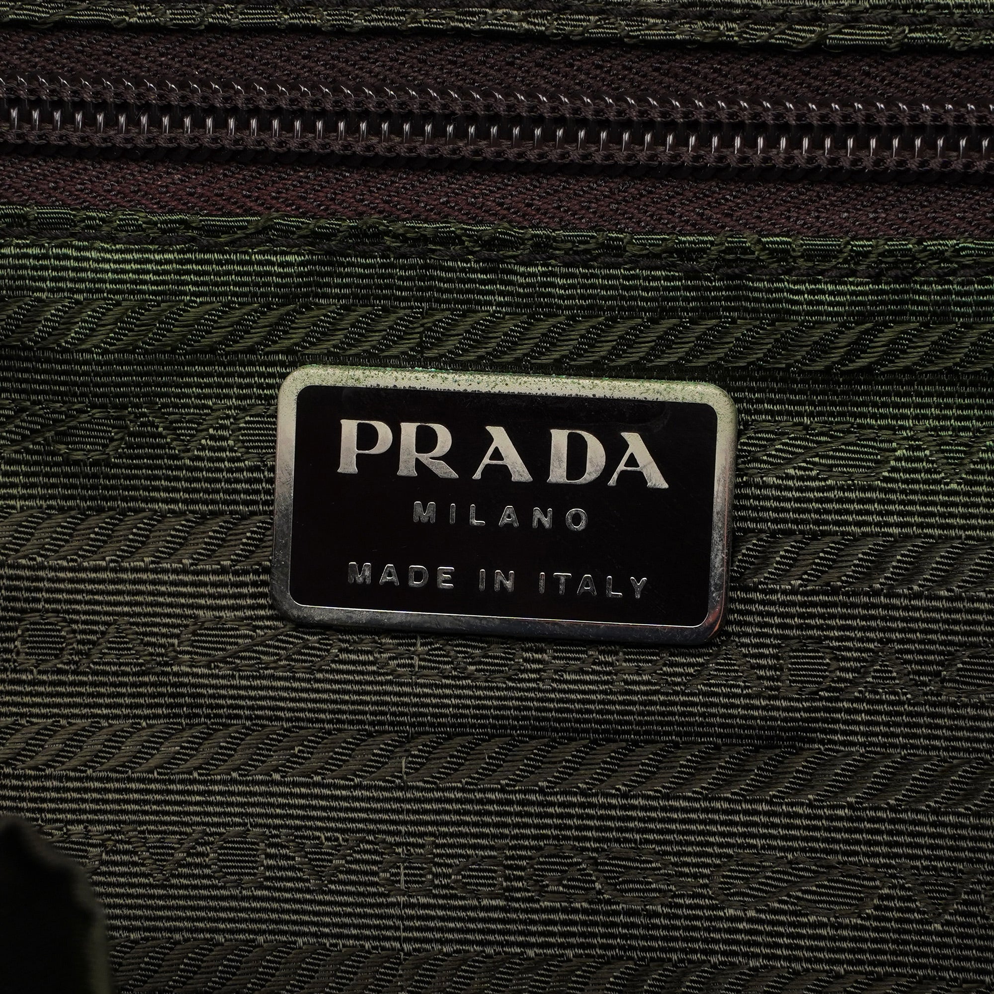 Prada B2811 Green Tessuto Vela Backpack