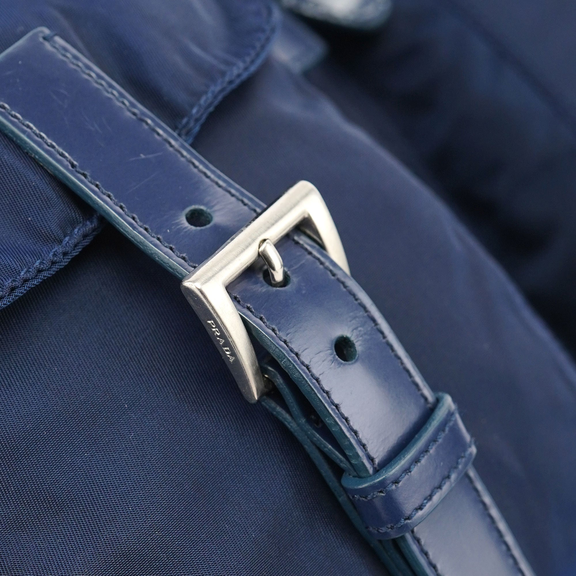 Prada B2811 Royal Blue Tessuto Backpack