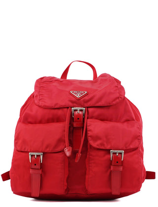 Prada B2811 Tessuto Vela Red Backpack