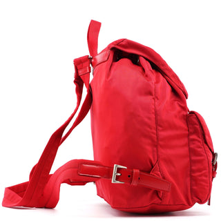 Prada B2811 Tessuto Vela Red Backpack