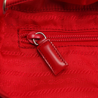 Prada B2811 Tessuto Vela Red Backpack