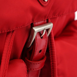 Prada B2811 Tessuto Vela Red Backpack