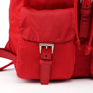 Prada B2811 Tessuto Vela Red Backpack