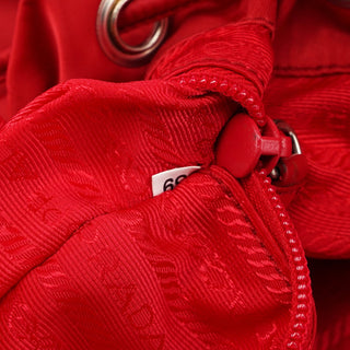 Prada B2811 Tessuto Vela Red Backpack