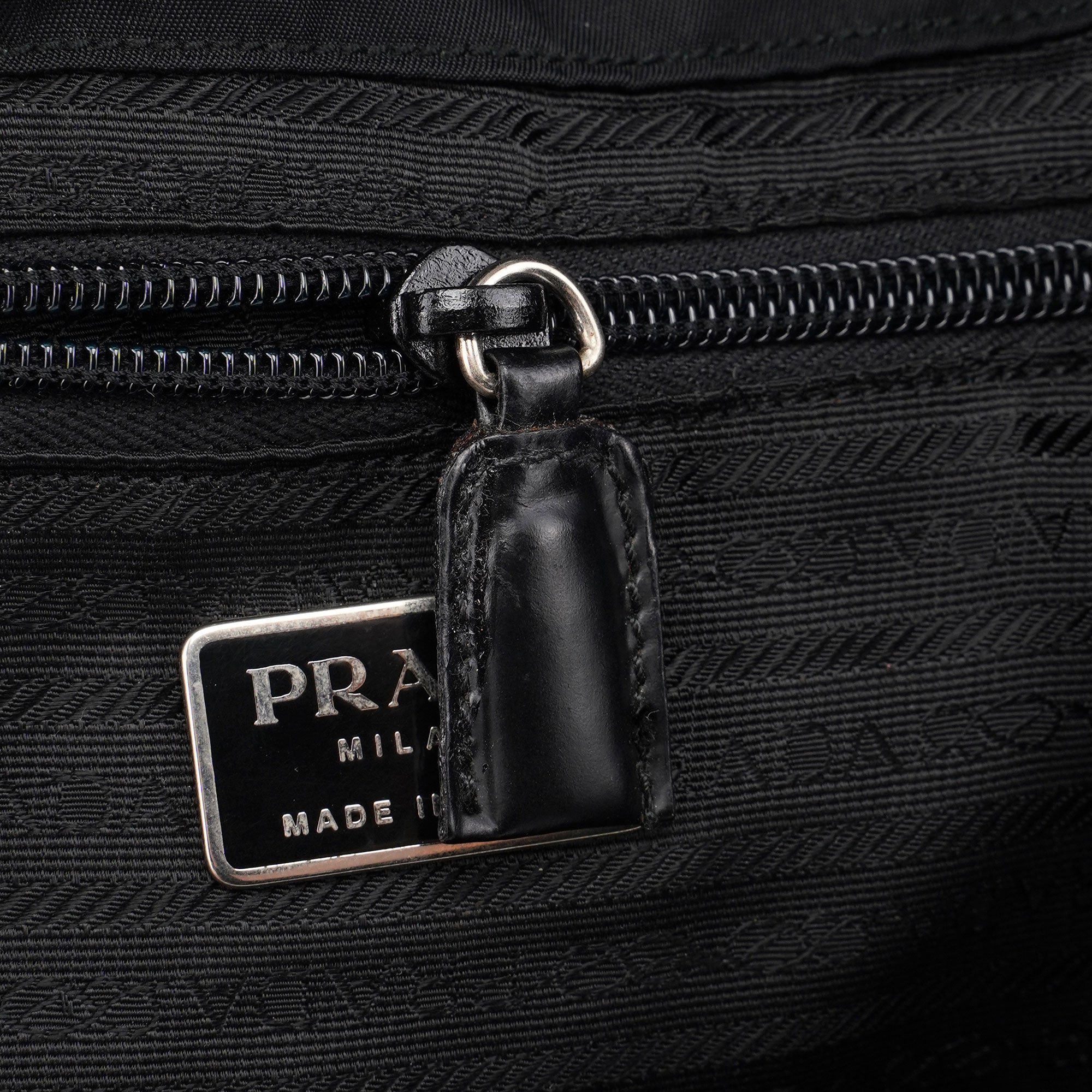 Prada B2811F Rucksack aus schwarzem Nylon