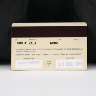 Prada B2811F Black Tessuto Vela Nylon Backpack