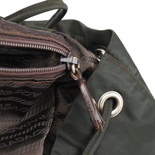 Prada B2811F Military Green Tessuto Vela Backpack
