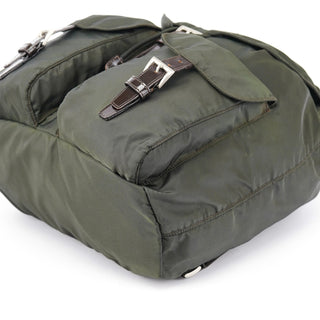 Prada B2811F Military Green Tessuto Vela Backpack