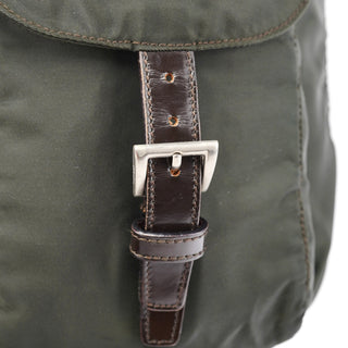 Prada B2811F Military Green Tessuto Vela Backpack