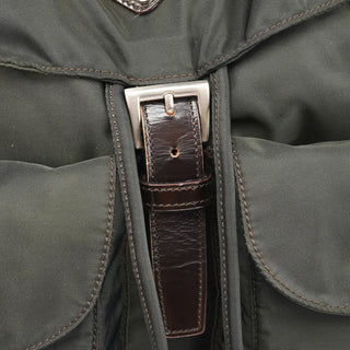 Prada B2811F Military Green Tessuto Vela Backpack