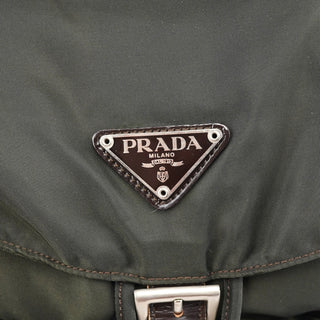 Prada B2811F Military Green Tessuto Vela Backpack