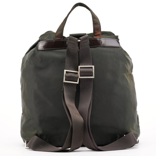 Prada B2811F Military Green Tessuto Vela Backpack