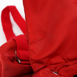 Prada B2811F Red Tessuto Vela Backpack