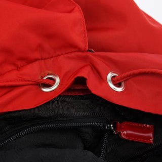 Prada B2811F Red Tessuto Vela Backpack