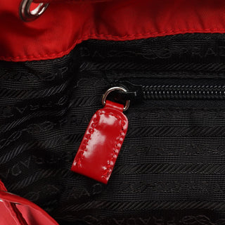 Prada B2811F Red Tessuto Vela Backpack
