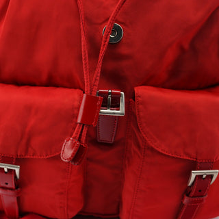 Prada B2811F Red Tessuto Vela Backpack