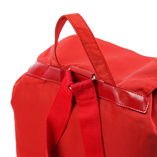 Prada B2811F Red Tessuto Vela Backpack
