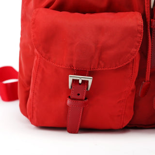 Prada B2811F Red Tessuto Vela Backpack