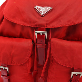 Prada B2811F Red Tessuto Vela Backpack