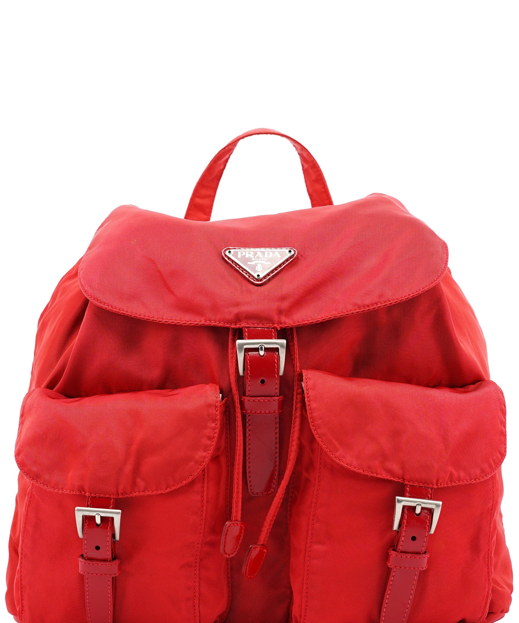 Prada B2811F Red Tessuto Vela Backpack