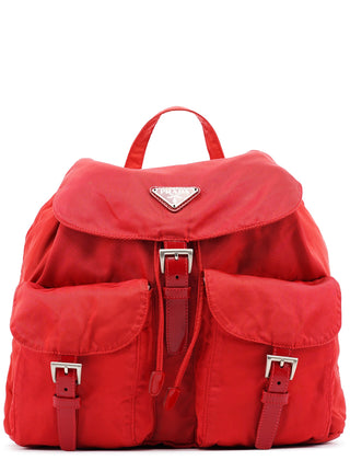 Prada B2811F Red Tessuto Vela Backpack