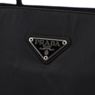 Prada B3864 Black Tessuto City Tote Bag