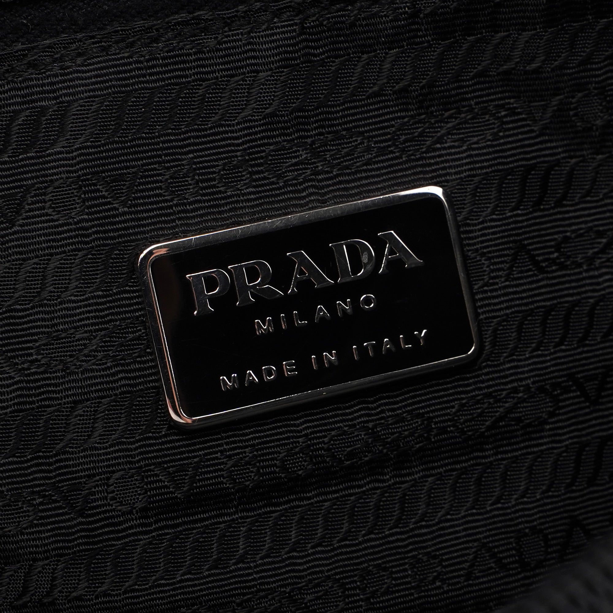 Prada B3864 Black Tessuto City Tote Bag