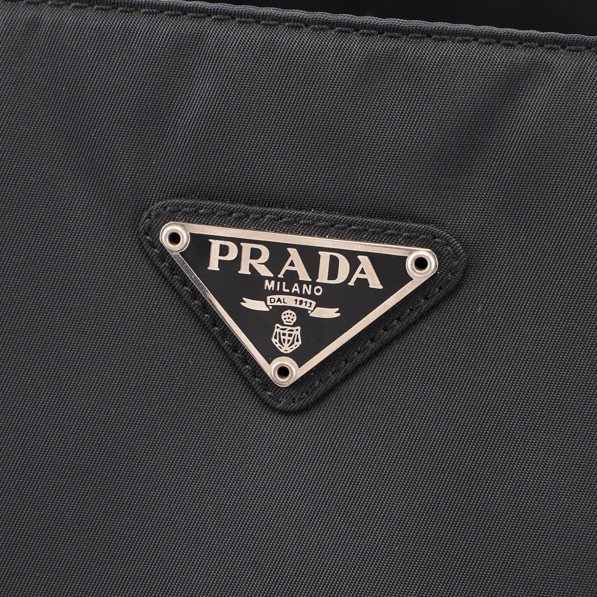 Prada B3864 Black Tessuto City Tote Bag