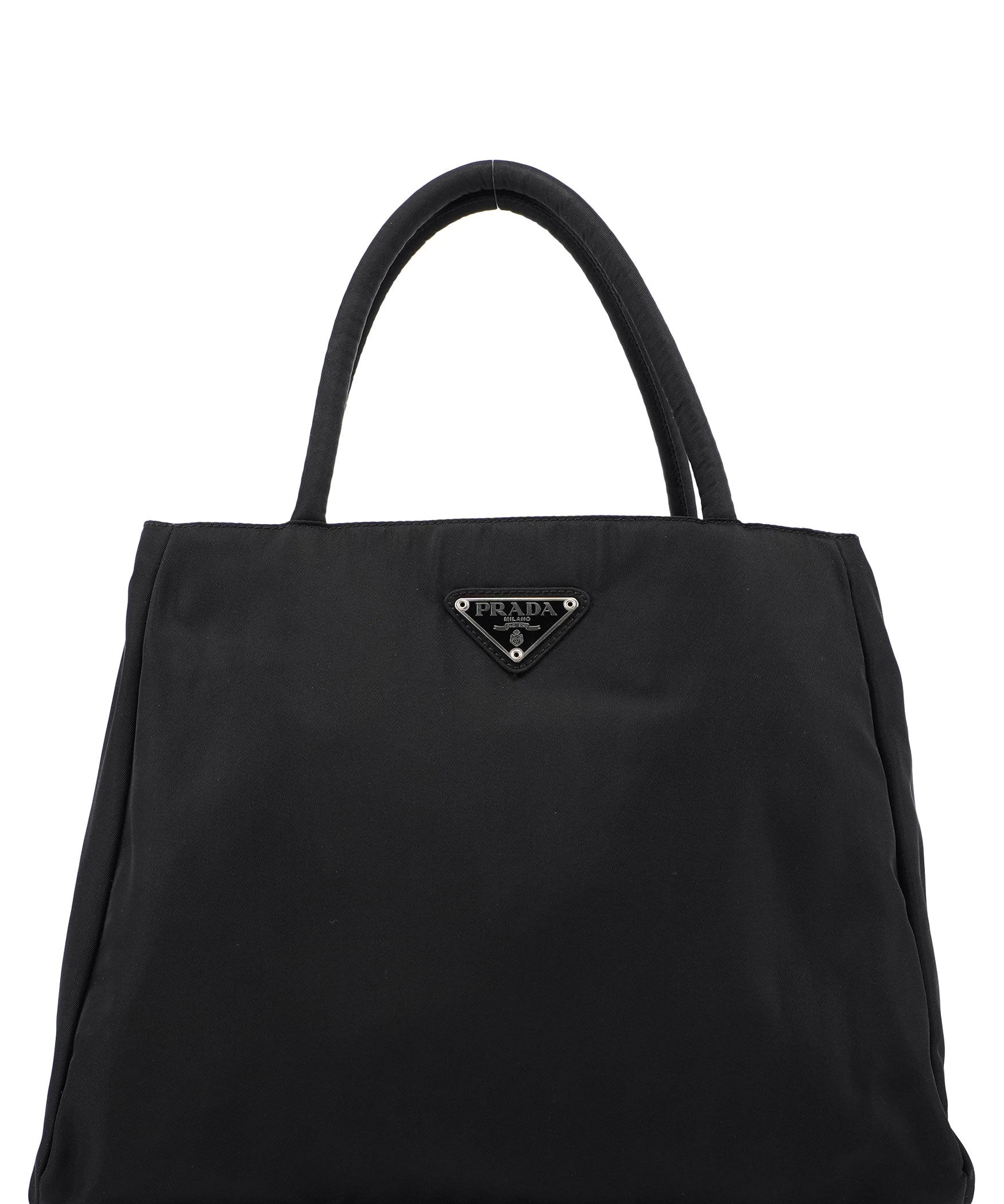 Prada B3864 Black Tessuto City Tote Bag