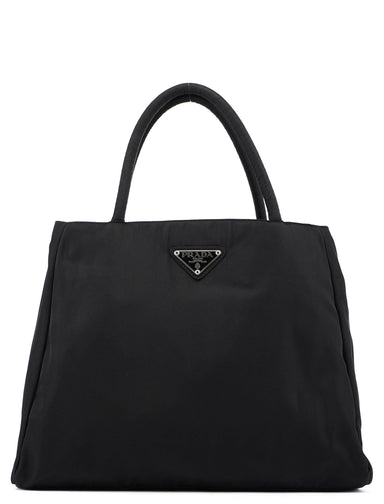 Prada B3864 Black Tessuto City Tote Bag