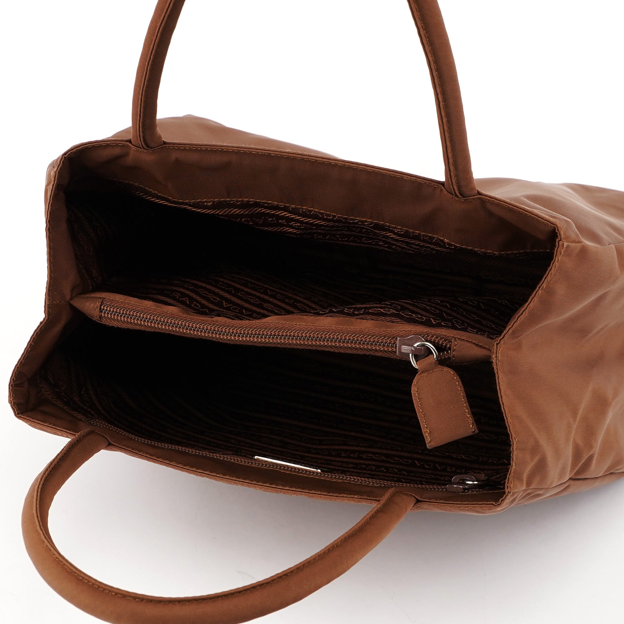 Prada B3864 Brown Tessuto Tote