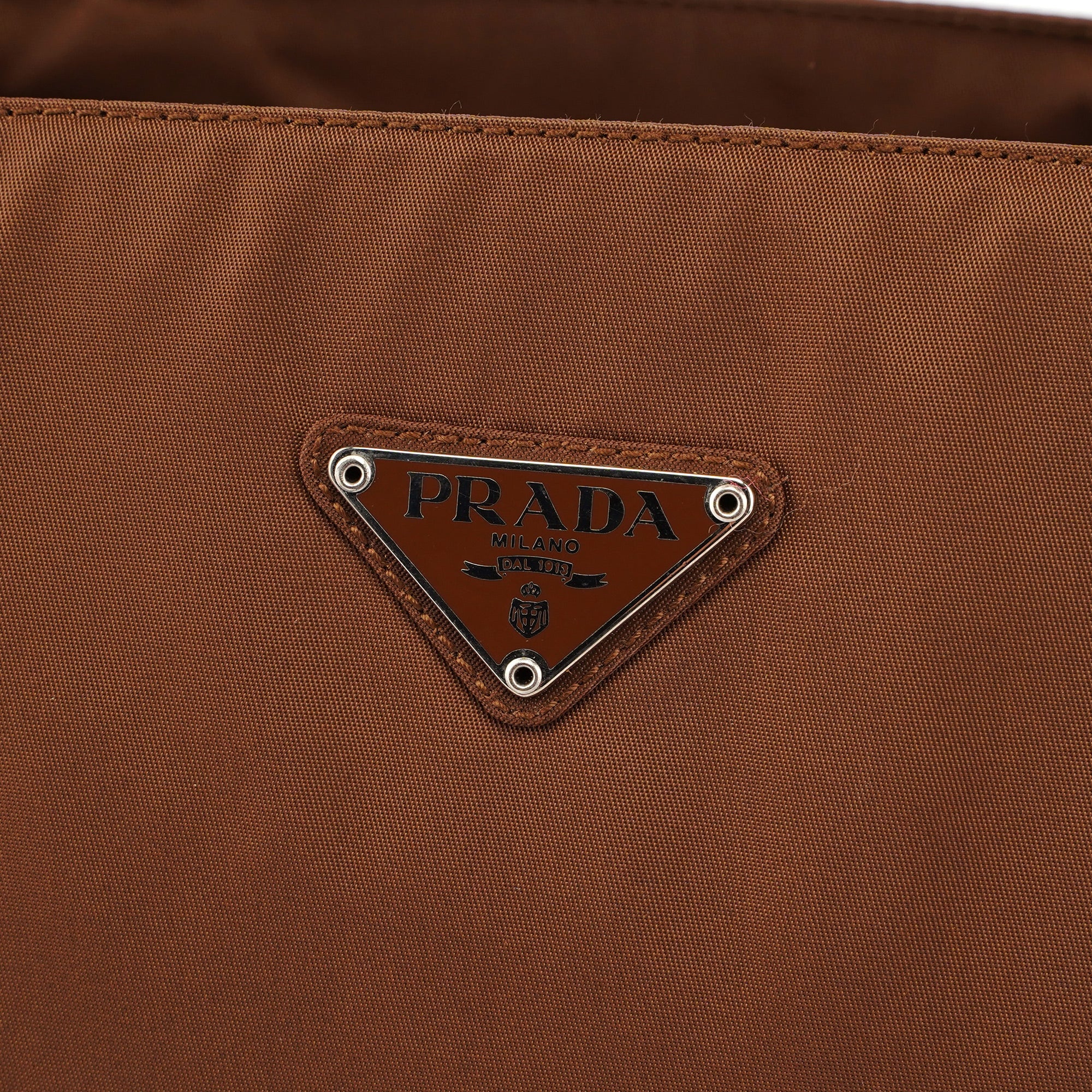 Prada B3864 Brown Tessuto Tote