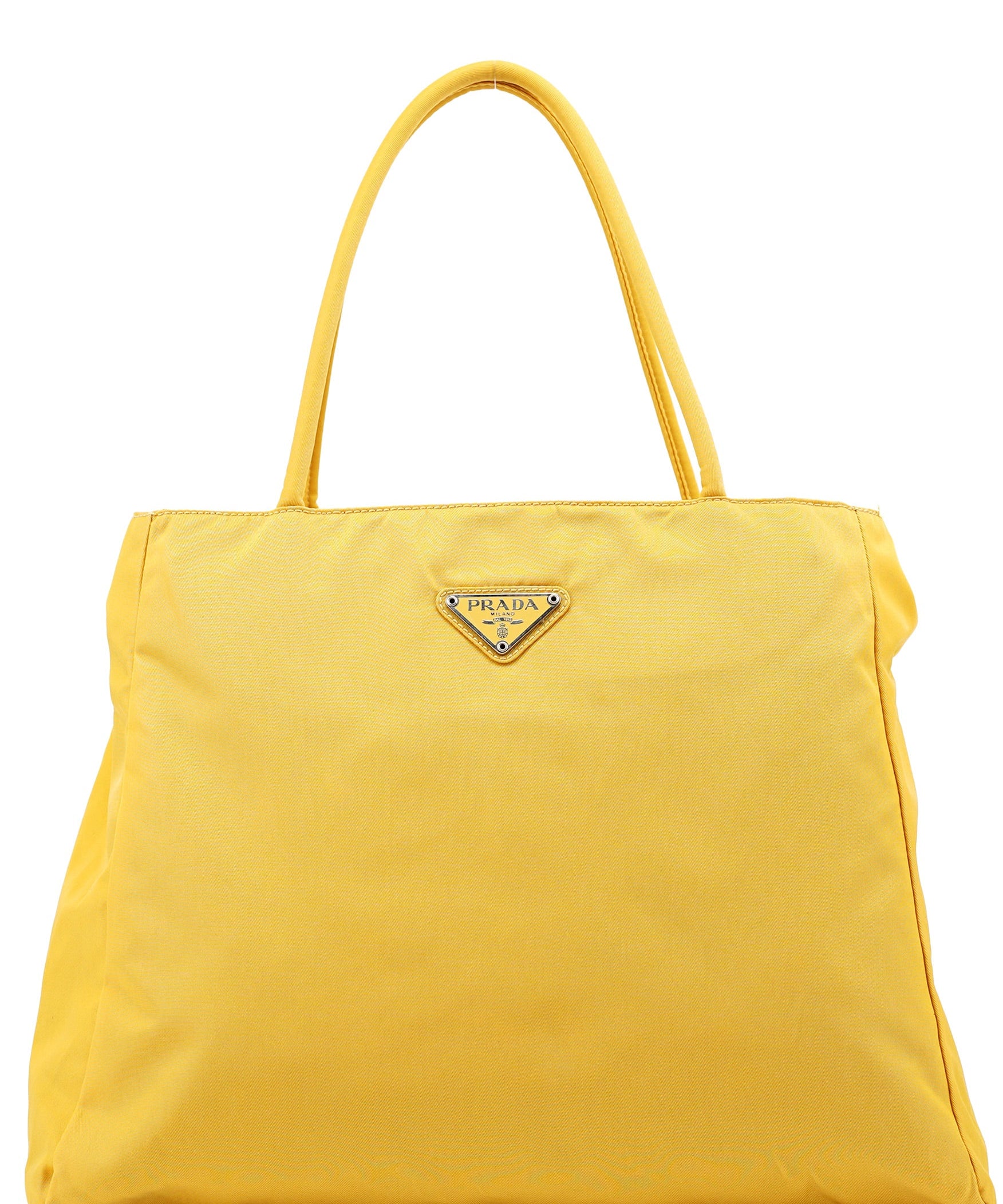 Prada B3864 Yellow Tessuto City Tote Bag