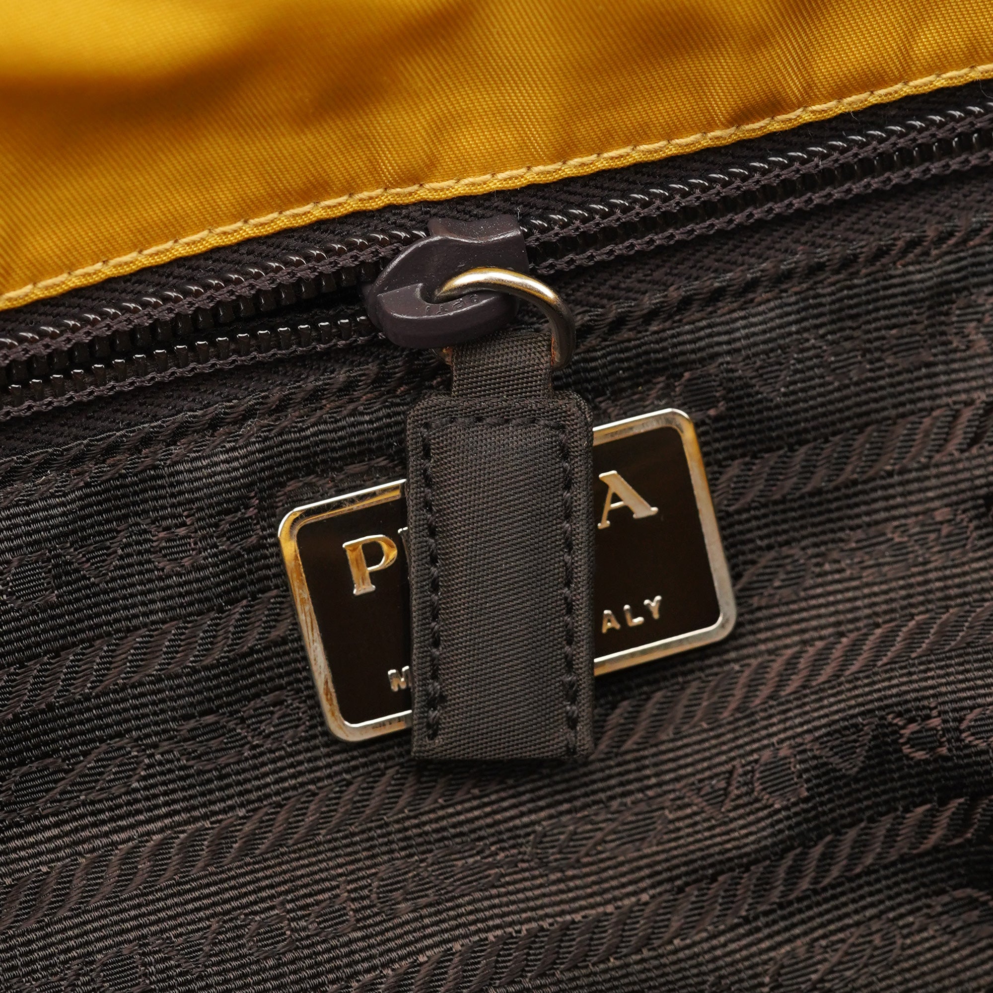 Prada B3864 Yellow Tessuto City Tote Bag